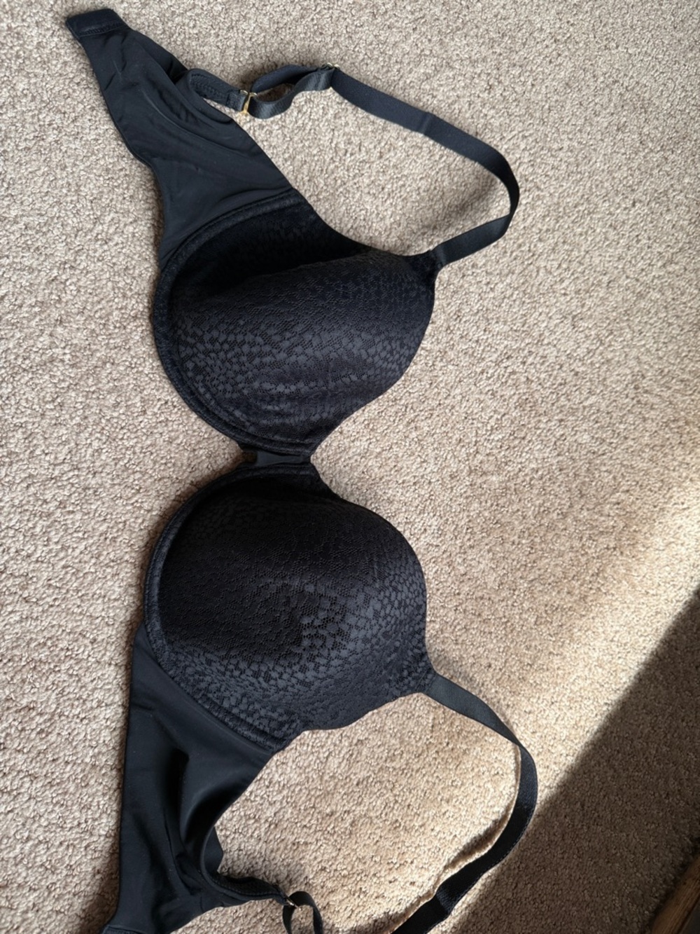 Black bra with pretty detail